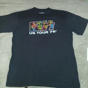 Kiss Black Tee with Colorful Logo